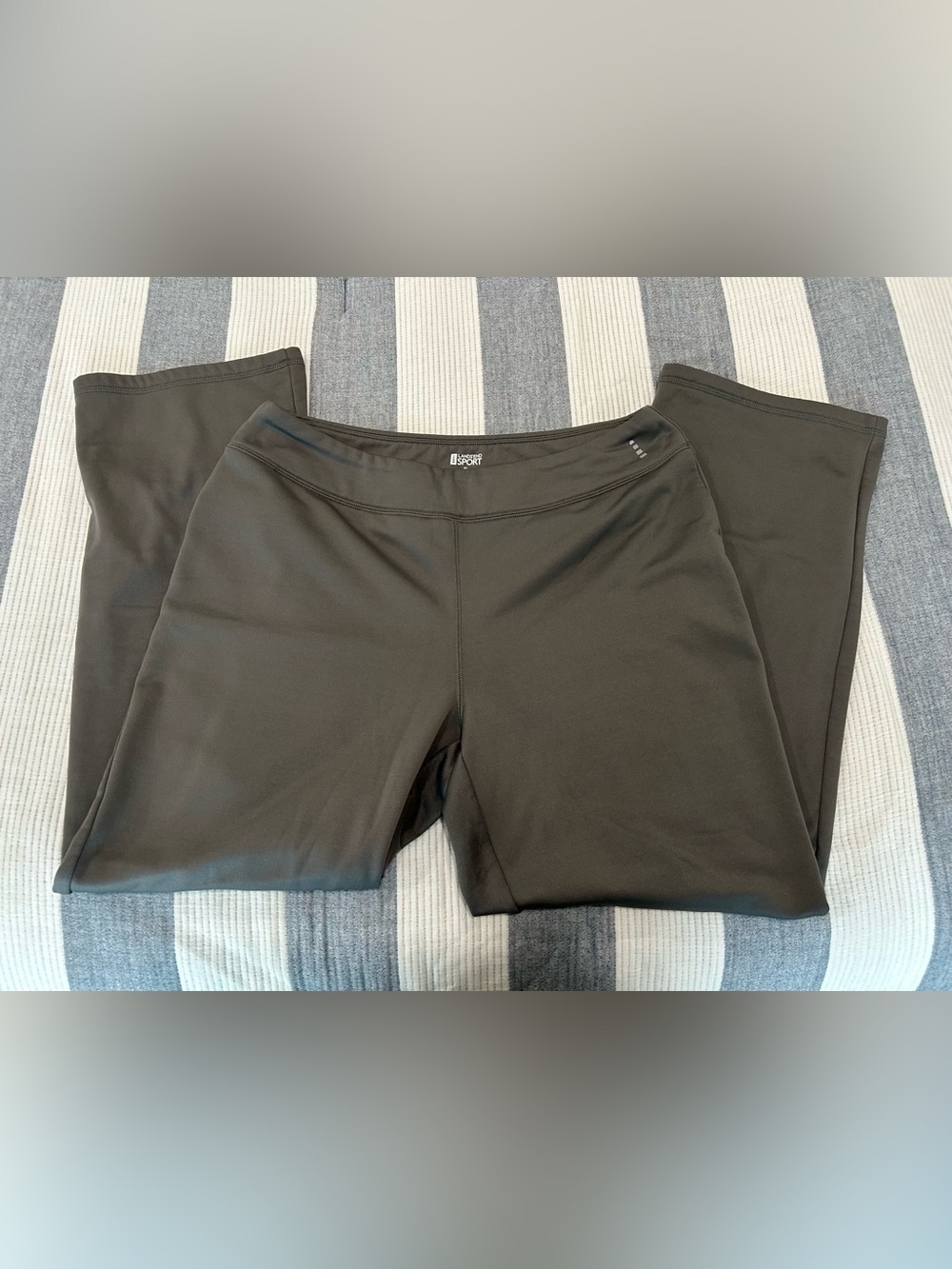 Lands' End Black Boot-Cut Stretch Pants